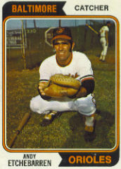 1974 Topps Baseball Cards      488     Andy Etchebarren